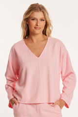 L/S Dolman Sleeve V-Neck Top