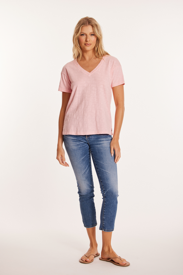 S/S V-Neck Boxy Tee