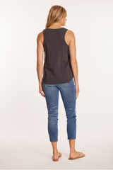 Curve Hem Slim Scoop Neck Tank