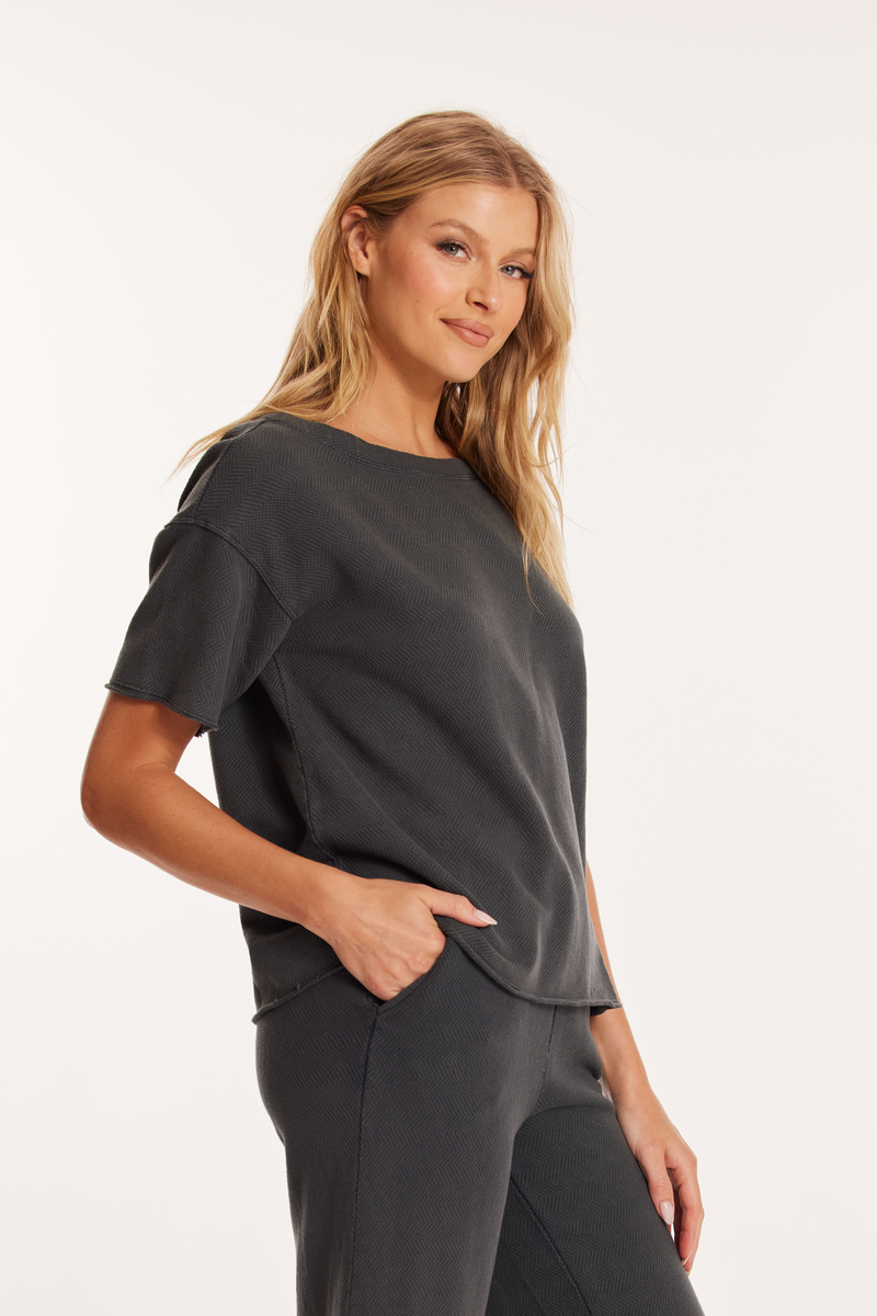 Elbow Sleeve Boatneck Boxy