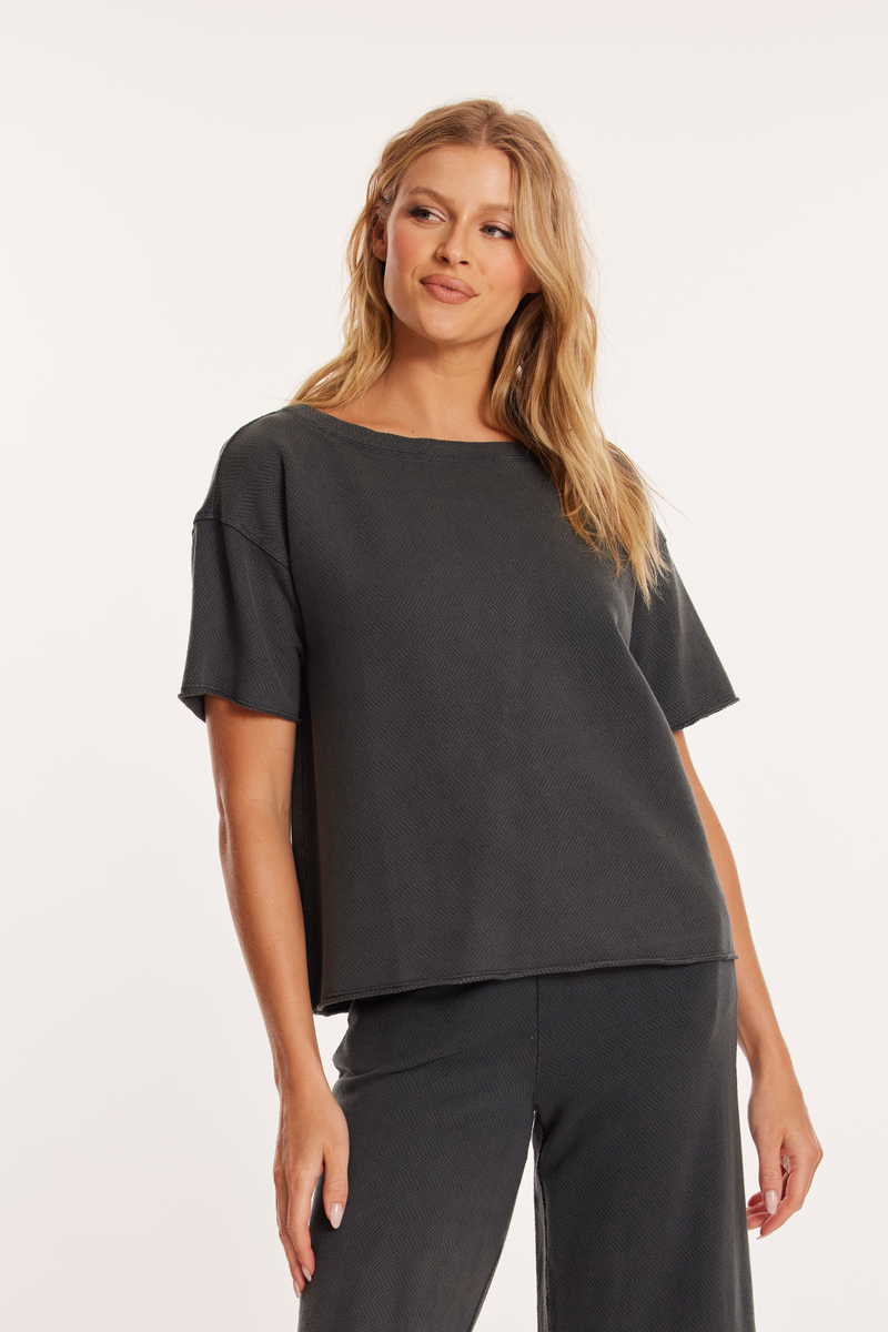 Elbow Sleeve Boatneck Boxy