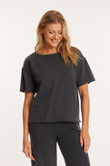 Elbow Sleeve Boatneck Boxy