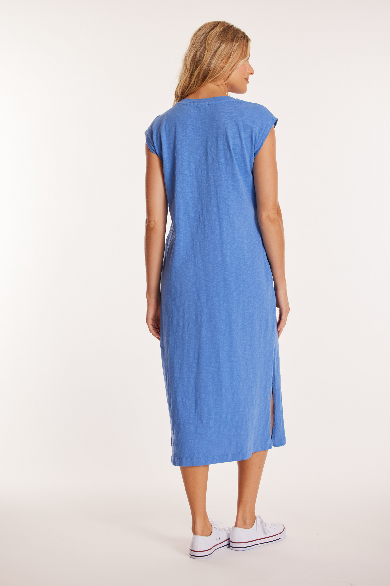 トップス deres Mel / first class change sleeve Cap Sleeve Column Dress w/ Side Slits – mododoc Los Angeles