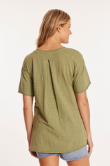 Half Sleeve Drop A/H Open Crew Tunic