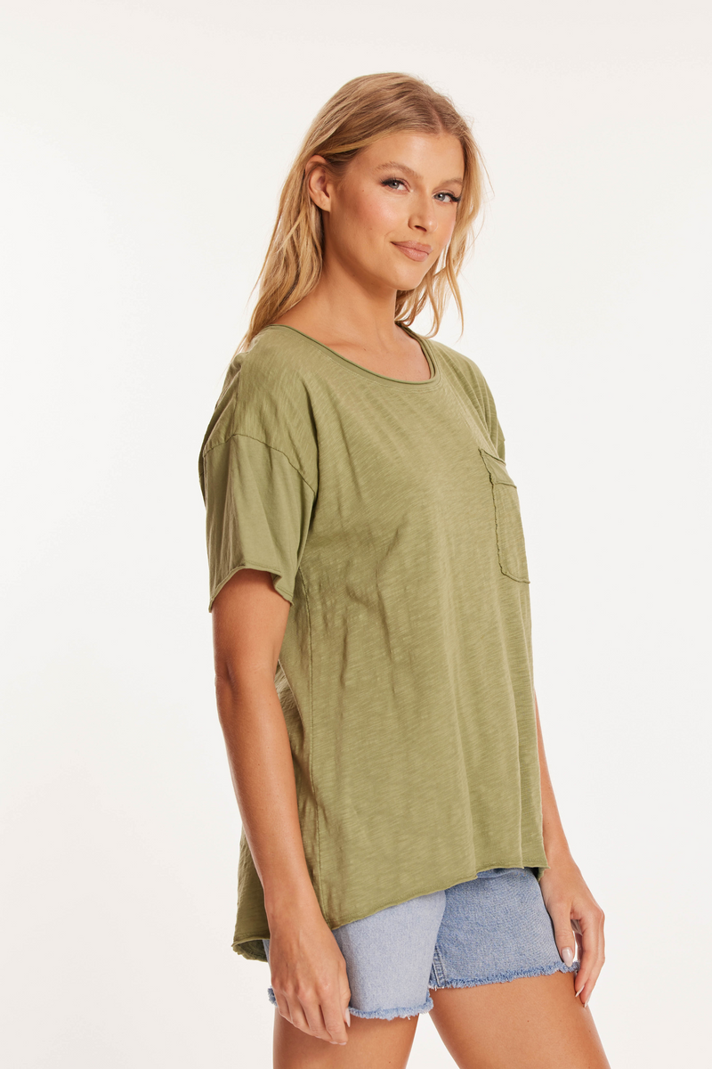 Half Sleeve Drop A/H Open Crew Tunic