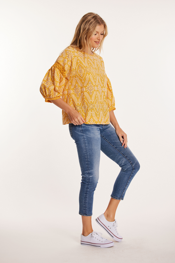 3/4 Sleeve Easy Boho Top