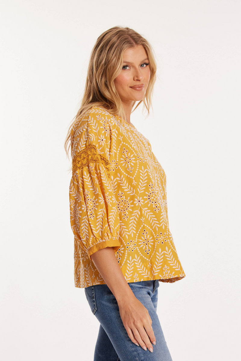 3/4 Sleeve Easy Boho Top