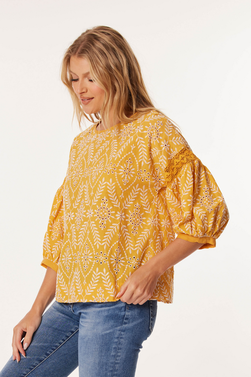 3/4 Sleeve Easy Boho Top