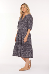 Elbow Sleeve Boho Dress