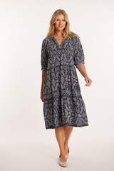 Elbow Sleeve Boho Dress