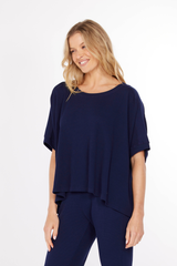 Half Sleeve Dolman Open Crew Boxy Top