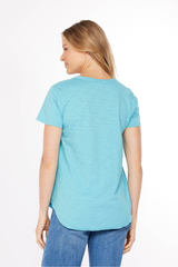 Crew Neck Tee w/ curve hem - mododoc Los Angeles