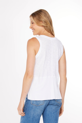 Rib Mix Peplum Tank