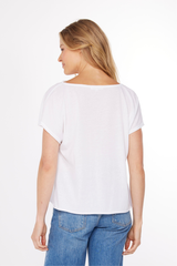S/S Draped Neck Top