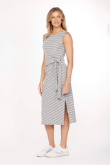 Side Tie Midi Tank Dress