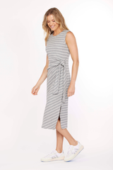 Side Tie Midi Tank Dress