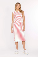 Side Tie Midi Tank Dress