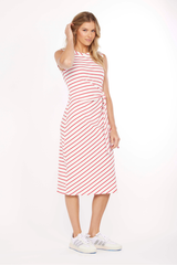 Side Tie Midi Tank Dress