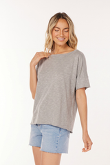 Short Dolman Sleeve Boatneck Top