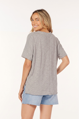 Short Dolman Sleeve Boatneck Top