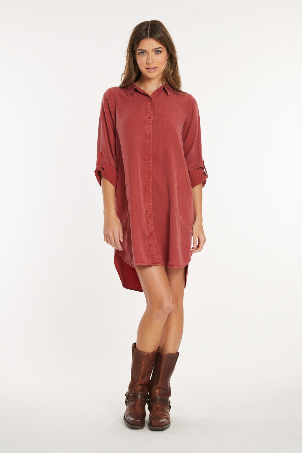 Herlipto Checked Shirt Mini Dressブラウン Herlipto Checked Shirt Herlipto Checked Shirt Mini Dressブラウン Herlipto Checked Shirt