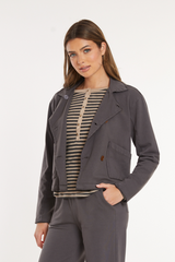 L/S Double Breasted Crop Jacket