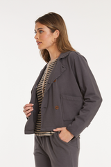 L/S Double Breasted Crop Jacket
