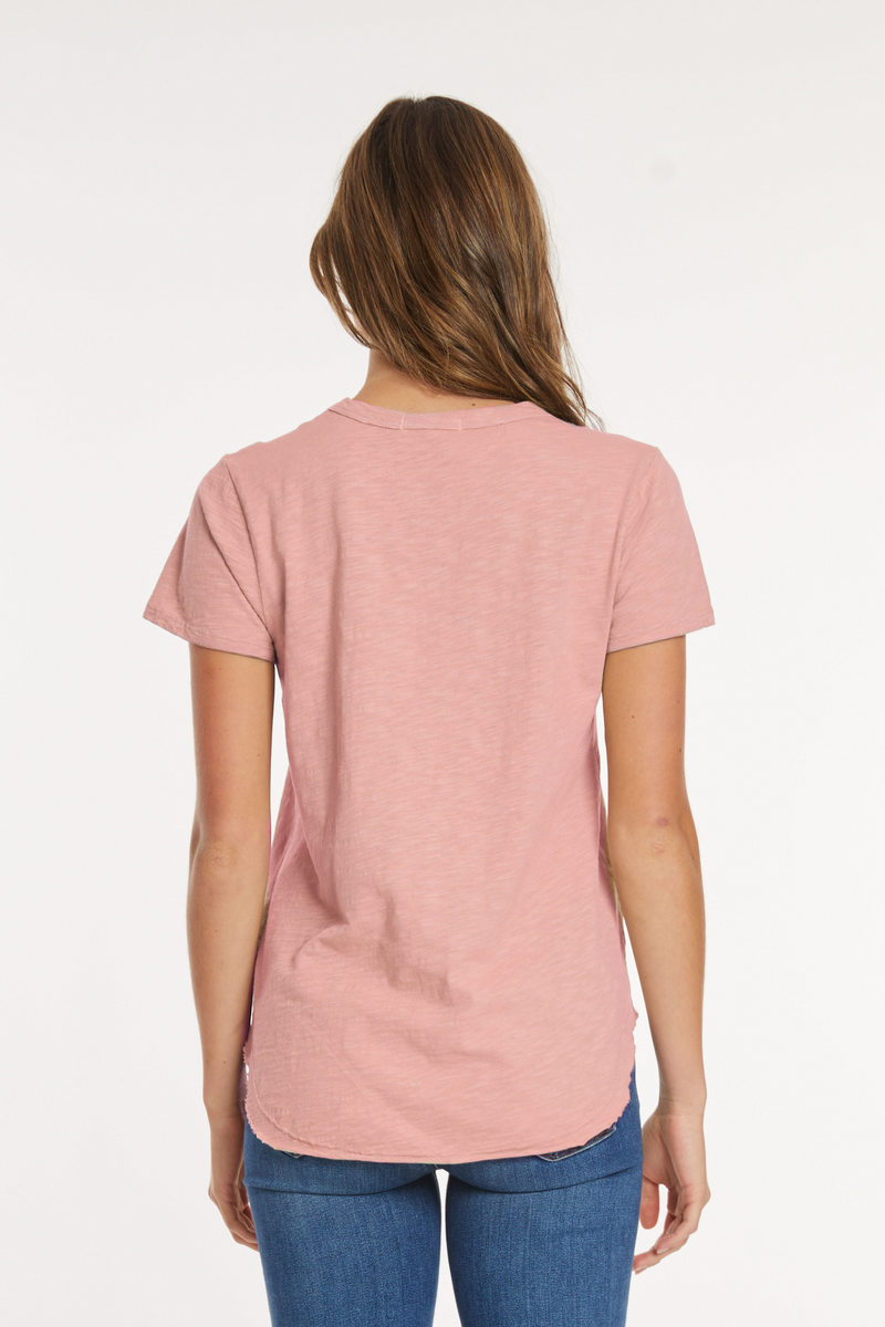 Crew Neck Tee w/ Curve Hem