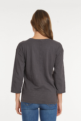 3/4 Sleeve Tunic w/ side gathering detail