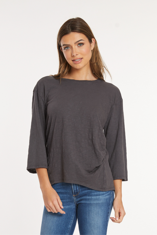 3/4 Sleeve Tunic w/ side gathering detail