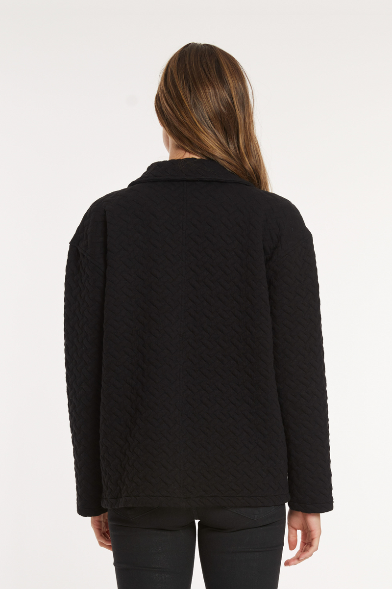 Quilted L/S Cardigan w/ button