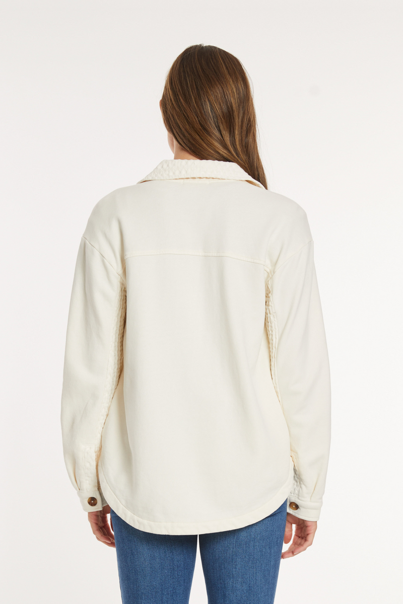 L/S Mix Media Oversize Shirt