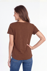 Crew Neck Tee w/ curve hem