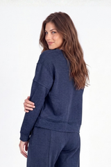 L/S Open V-Neck Crop Top