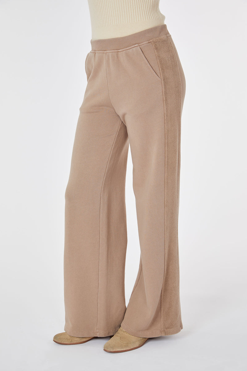 Mix Media Straight Leg Pants