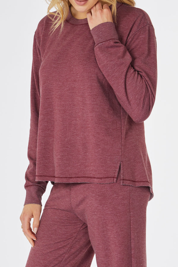 Long Sleeve Split Hem Detail Sweatshirt