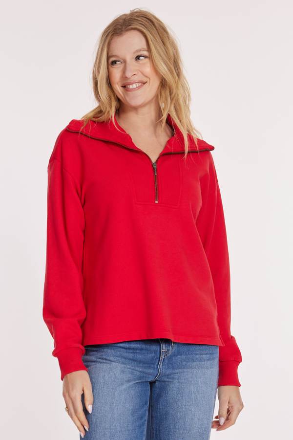 L/S Half Zip Oversize Sweatshirt