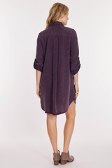 ROLL-UP L/S SHIRT DRESS