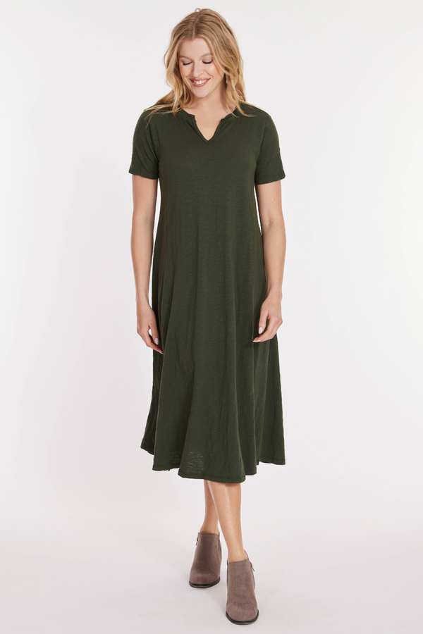 one side slit dress Polka Dot One Side Slit Tube Dress