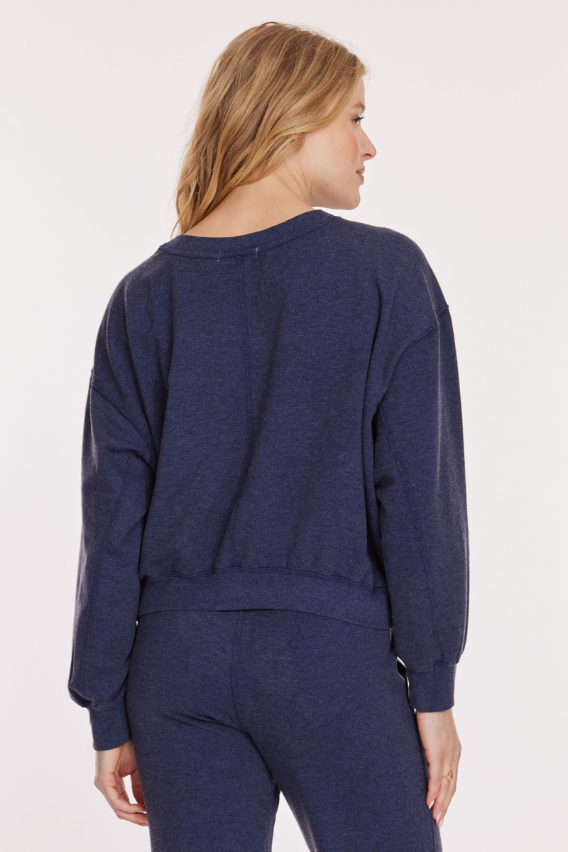 L/S Seamed Cropped Sweatshirt