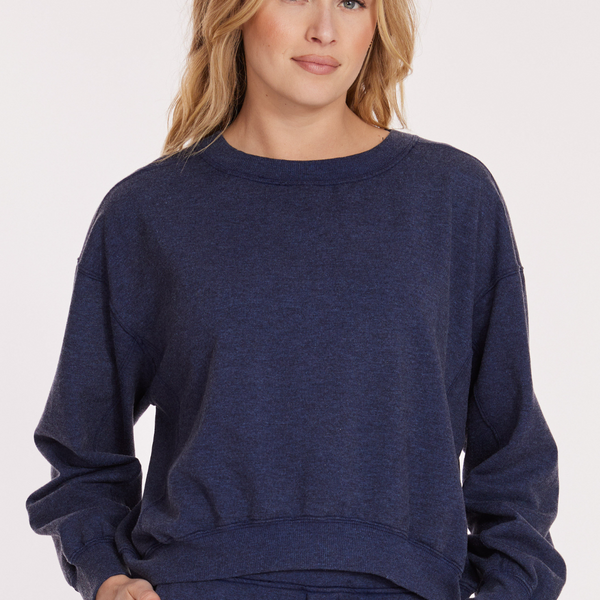 salsation Crop sweater ダークブルー　Lサイズ L/S Seamed Cropped Sweatshirt – mododoc Los Angeles