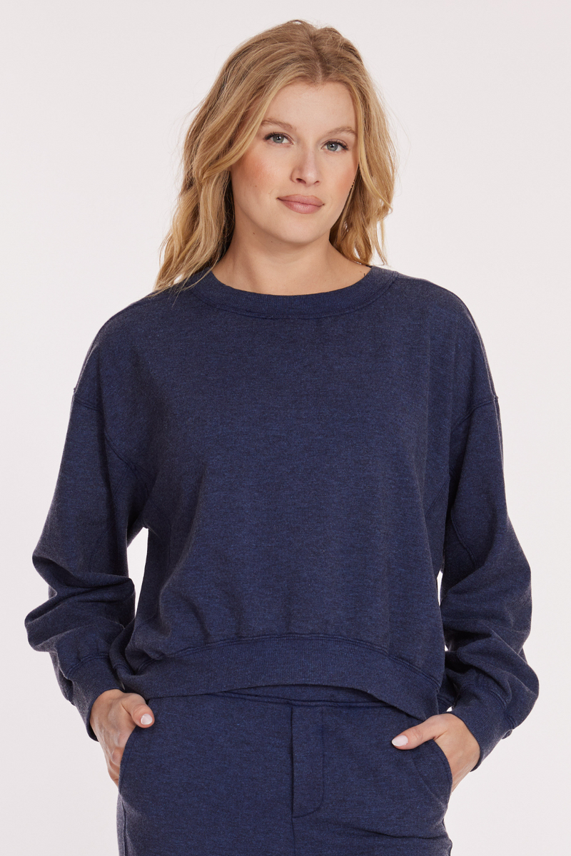 L/S Seamed Cropped Sweatshirt