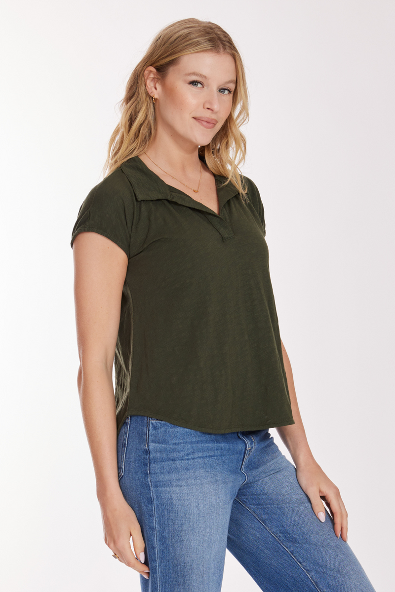 Open Dolman Sleeve Polo