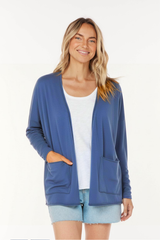 L/S Open Front Kimono Sleeve Cardi