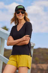 Half Sleeve V-Neck Easy Tee