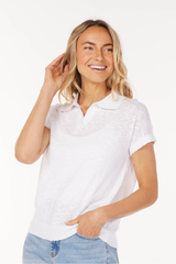 S/S Polo Sweater Top