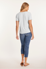 Cap Sleeve Open Crew Slim Tee