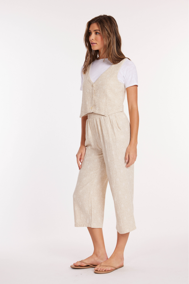 Cropped Wide Leg Pants