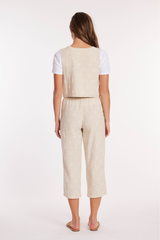 Cropped Wide Leg Pants