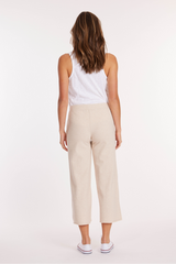 Cropped Easy Fit Drawstring Pants